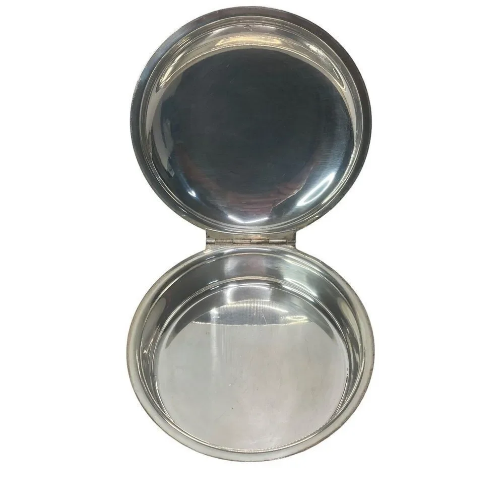 Vtg Sheffield Silver Plated Silent Butler Crumb Catcher EPC 300 Stallion‎ on Lid